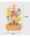 彩色動物 旋轉摩天輪 木質音樂盒 MUSIC BOX